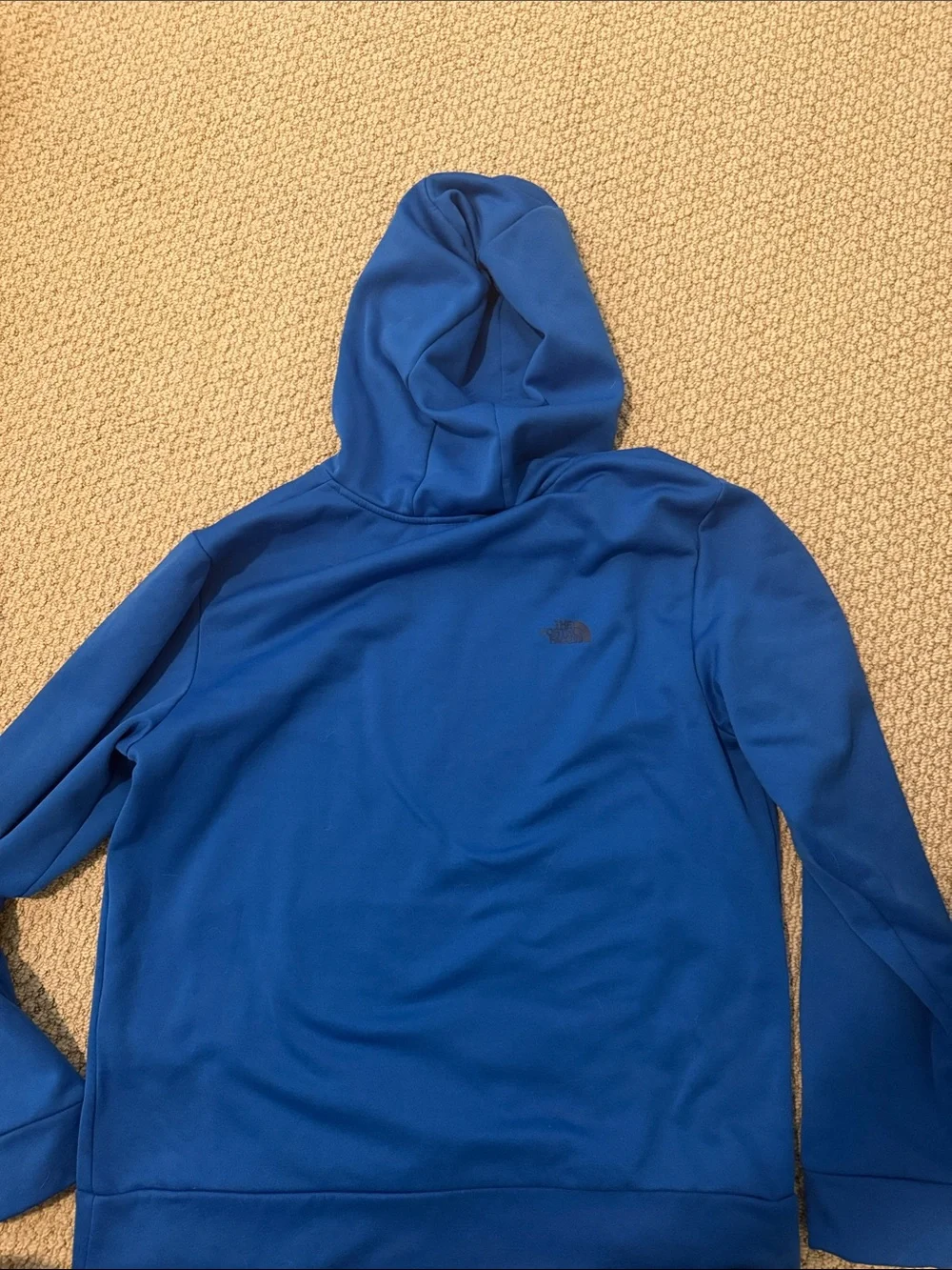The North Face Men's Royal Blue Pullover Hoodie with Black Logo